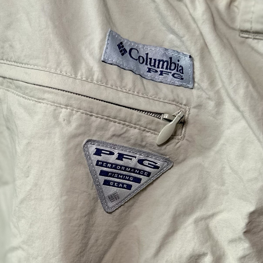 Columbia Omnishade Men’s Shorts 3X Khaki Lightweight Mesh Pockets - Picture 4 of 7